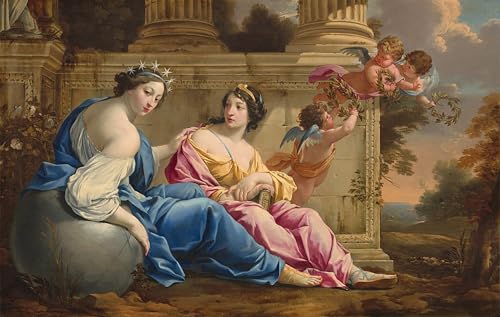 Affiche de Simon Vouet les Muses 60x90cm | Solution déco pour sublimer un mur blanc