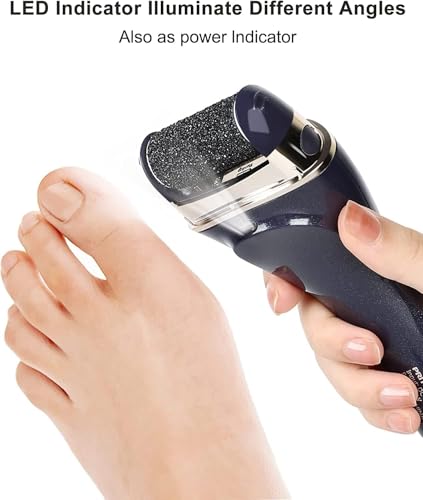 Rechargeable Electric Foot Callus Remover - Portable Pedicure Tool for Professional Foot Care (Black)