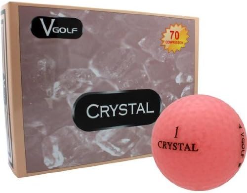 Crystal V-Golf Balls 3 Ball Sleeve Peach