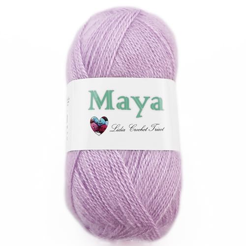 Maya  hilo de lana, lana acrílico, hilo de tejer, hilo de ganchillo (100 gr/ovillo ; 12 colores) (empresa española/envío desde España) (09)