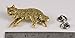 Red Fox Pin, Walking, Gold Plated, MG045, 2 Inches, Handmade in the USA, Realistic, Metal, Hat Pin, Lapel Pins, Brooch, Gift, Over 3100 Wildlife Designs.