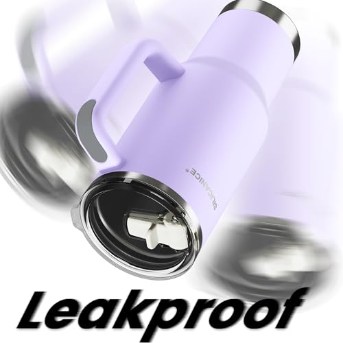 Image of For Travel & Gym - Never Drink from a Moldy Lid Again: 40oz Hygienic Tumbler, 100% Leakproof Lid & Removable Foldable Spout. Reinforced Base, Fits Cup Holders - Lilac