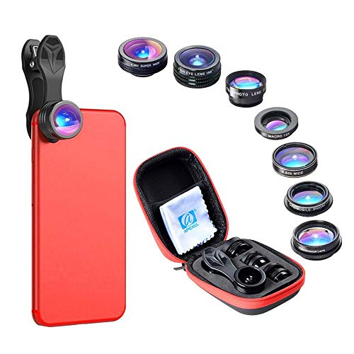 Kit de Lentes para Celular e Tablet Apexel 7 em 1
