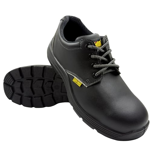 Image of Jama JM003 Safety Shoe for Heavy Duty Work | Professional Look, Micro Fiber Washable Upper Ideal for Hospital, Warehouse, Pharmaceutical Industry & Labs, Steel Toe | Size 05 UK /INDIA