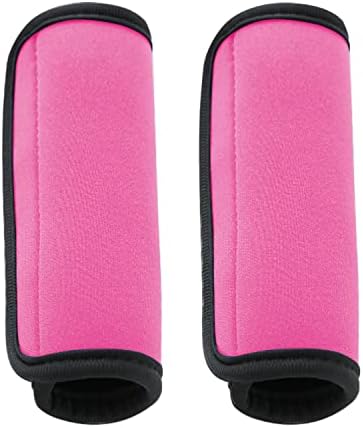 2 Pack Luggage Handle Wraps for Suitcase, Bright Color Comfort Soft Handle Covers (Pink)
