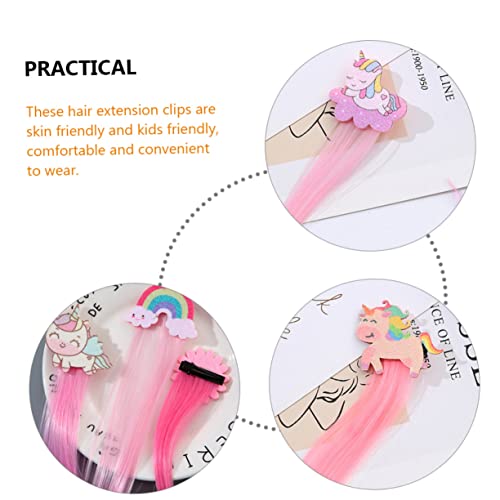 Lot de 4 pinces à cheveux de filles extensions pour cadeaux d'anniversaire - 6