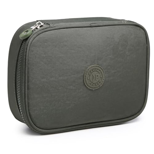 Estojo Box Organizador Divisórias Escolar Infantil Juvenil Adulto (Verde)