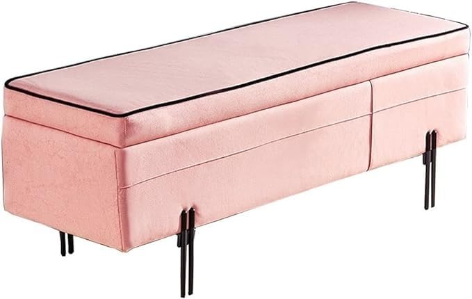 Tabouret à langer à la porte en tissu technique rose 100 cm