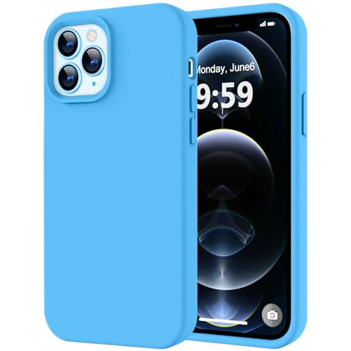 Image of LOVE 3000 Compatible with iPhone 12 Pro Max Phone Case | Thickening 2.1 MM Liquid Silicone | Anti-Scratch Microfiber Lining | Full-Body Duty Heavy Protection Case for Men, Blue