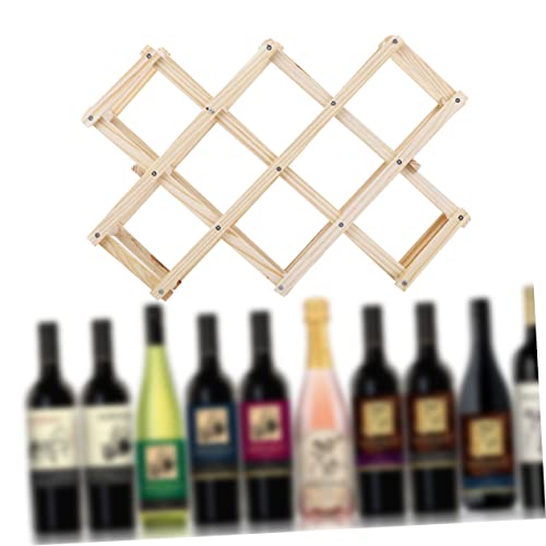 Soporte para botellas de vino de madera plegable Garneck miniatura 2