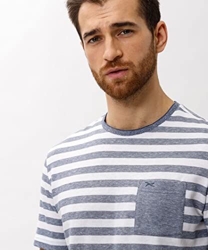 BRAX Style Timo T-Shirt, Indaco, S Uomo