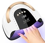 LKE UV Nail Lamp 268W Gel Nail Lamp Nail Dryer UV Lamps for Gel Nails, Professional LED Nail Lamp with Automatic Sensor / 4 Timer Setting, Portable UV/LED Light Home and Salon