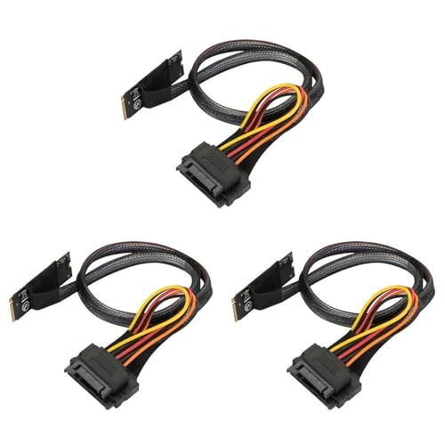 Câble adaptateur M.2 M-Key vers U.2 SFF-8639 connecteur SATA 15 broches SSD NVMe M2TO8639 x3