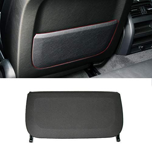 Jaronx Compatible with BMW Seat Back Pocket Cover, Genuine Leather Back Seat Pocket Panel Covers Backrest Replacement Compatible with BMW 5 Series F10 F11 F07, 7 Series F01 F02 (Black)