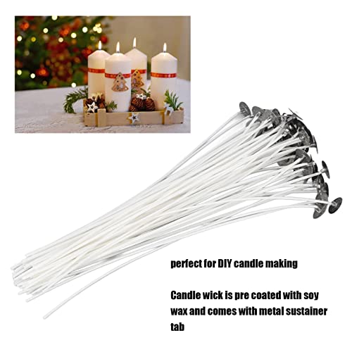 Kit de Mechas para Velas 20 cm 50 Piezas Preencoladas con Metal miniatura 3