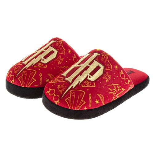 Harry Potter Boy Girl House slipper Closed Toe Warm Soft Magic Wizard Hogwarts Indoor Shoes Size Little Kid 11-13 Big Kid 1-5 Adult 5-12
