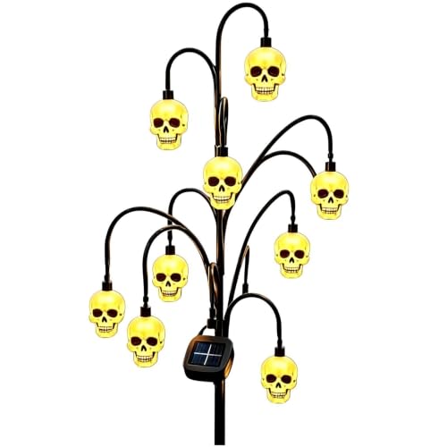 Luces jardín exteriores de estaca con diseño rústico de tocón 6