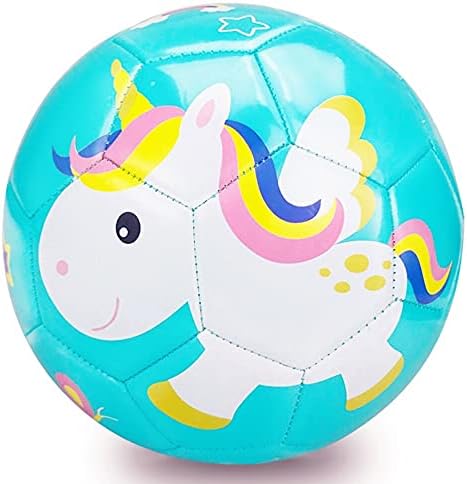 Size 3 Soccer Ball for Kids - Kid Ages 3 4-6 6-8 8-12 Outdoors Sports Playing Ball Unicorn Design Toddlers Recreation Ball for Girls Boys School Christmas Birthday Gifts Back to School
