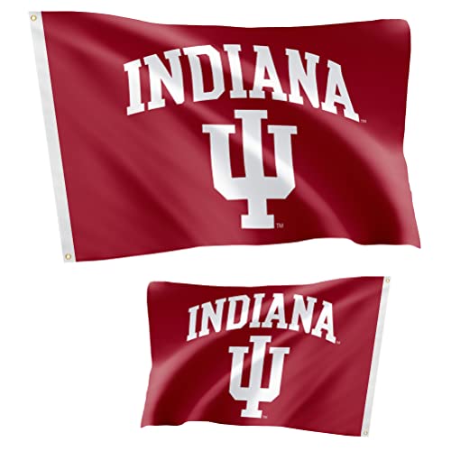 Desert Cactus Indiana University Flag Double Sided Hoosiers Bloomington Banners 100% Polyester Indoor Outdoor 3x5 feet Flags (Double Sided - Flag 2)