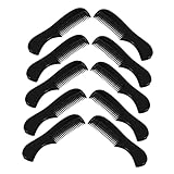 Beaupretty 10個胡子梳 メンズ用ミニビアードコーム ポケット 髭と髪用スリング グルーミングアクセサリー 耐久性プラスチック製 携帯便利