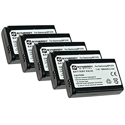 Synergy Digital Digital Camera Batteries, Compatible With Promaster Bp-1310 Digital Camera Batteries (Li-Ion, 7.4V, 1500 Mah), Set Of 5 #TOP23