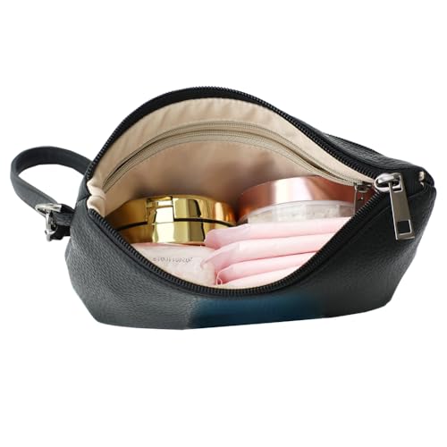 Image of Small Wristlet Wallets for Women, Zip Clutch Bag with Wristlet Pouch, 3-Zipper Original Design