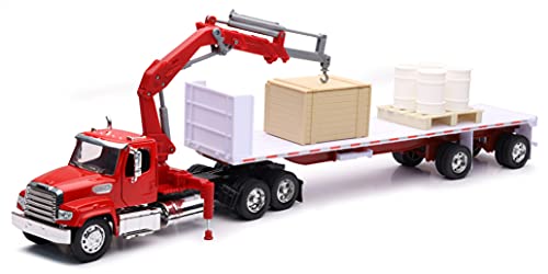 Modelo a escala 1:32 Freightliner 114SD con grúa y accesorios miniatura 1