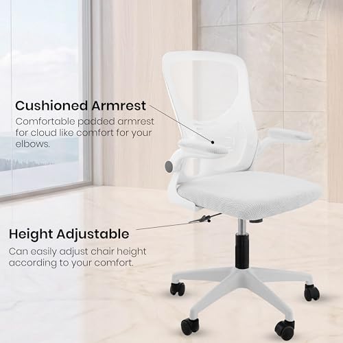 Image of Casa Copenhagen White White | Mid Back Imported Mesh Fabric Boss Office Chair | Y Design Ergonomic Back Support | 2D Aero Design Adjustable Armrests | Synchro Tilt Lock Mechanism | Adjustable Lumbar