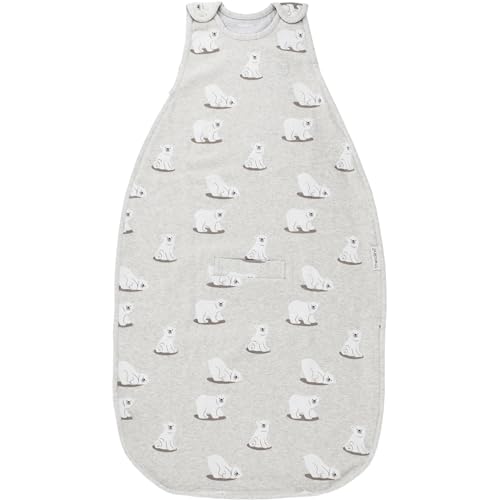 Image of Woolino Merino Wool & Organic Cotton Baby Sleep Sack 2-24 Months – Ultimate 4-Season Baby Sleeping Bag, Universal Size Wearable Blanket, 2-Way Zipper & Adjustable Fit, Year-Round Use - Polar Bear