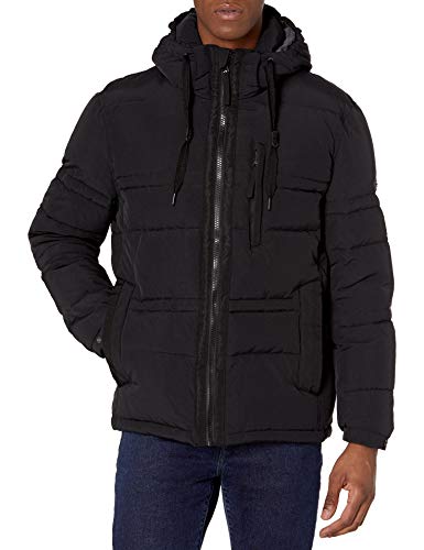 Image of Andrew Marc Men's Huxley Mid Length Water Resistant Crinkle Down Jacket