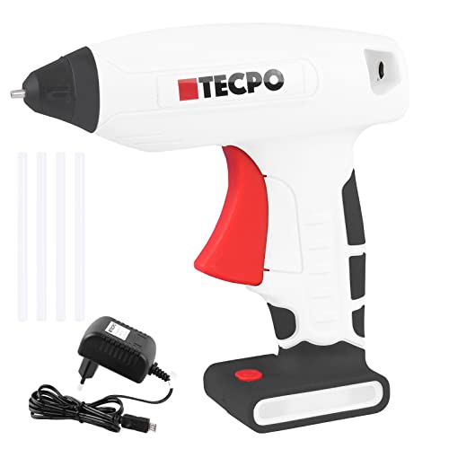 TECPO Heißklebepistole mit 4 Klebestifte Heißkleber Heissklebepistole
