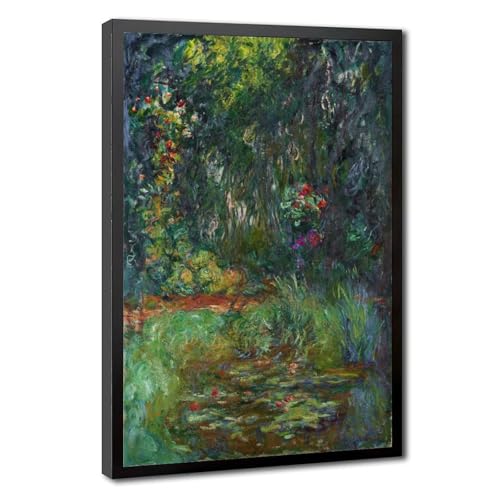 Poster Coin Du Bassin Aux Nympheas Claude Monet Impression sur toile cadre