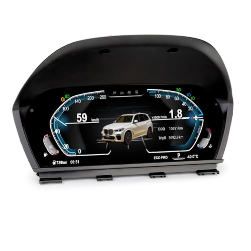 10" HD LCD Cuadro de Instrumentos Digital Pantalla para BMW Serie 1 F20/F50, Serie 2 F22/F45, X1 F48/F49, X2 F39, Digital Instrument Cluster, Velocímetro Digital, 5 UI, Plug & Play, Control Volante