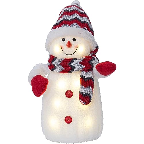 EGLO LED Weihnachtsdeko, Leuchtfigur Schneemann aus Stoff mit...