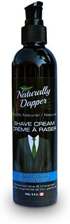 The Best Shaving Cream for Men with Sensitive Skin. 8.8 OZ. Unscented. Thick Lather. Helps prevent razor burn. Made with all-natural ingredients like aloe, Vitamin E and jojoba. Great for wet shaving. Use with or without a shaving brush and straight razor. Zero risk 100% satisfaction + effectiveness guarantee