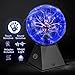 Kicko 10-Inch Plasma Ball - Blue Plasma Globe Touch and Sound Sensitive - Nebula Thunder Lightning Lamp Plug-in for Science Decor - Crystal Ball for Bedroom, Parties, Kids, and Home Decoration
