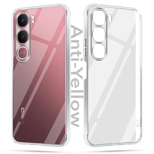 Image of Jkobi Lifetime Anti-Yellow Clear Back Cover Case for Vivo Y31 5G (Sleek Hard Crystal | Shockproof and Camera Protection)
