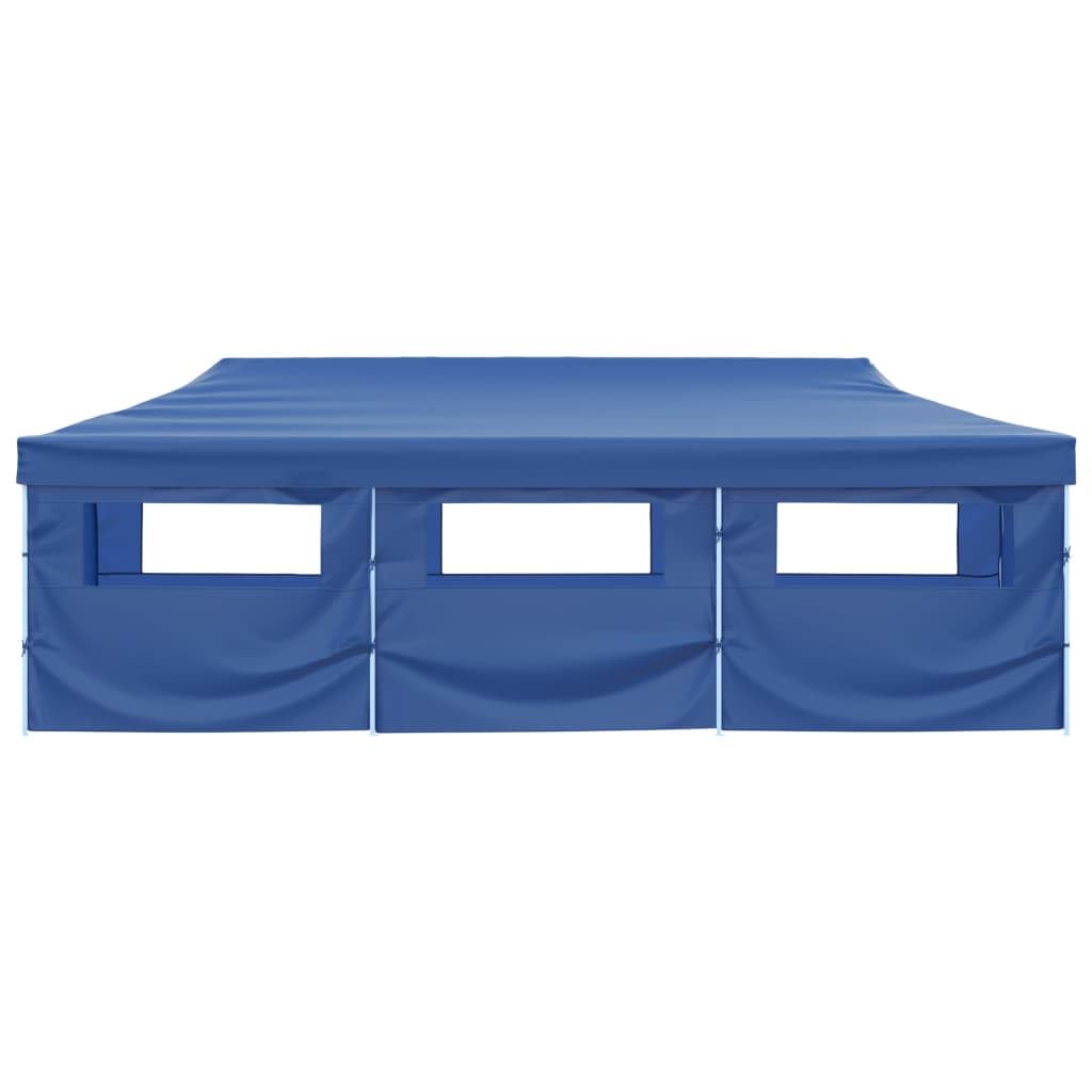 Tienda de recepción plegable con 8 paredes, 870 x 291 x 315 cm, color azul | Techo Oxford revestimiento de PVC, estructura de acero inoxidable, 2 entradas con cremallera, plegable y fácil de montar
