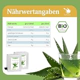 3 Liter Bio Aloe Vera Saft - 3 Monate Bio Aloe Vera Saftkur - ökologischer Aloe Verasaft in Premiumqualität in der praktischen 3 Liter Bag in Box Saftbox - nach Anbruch ungekühlt 3 Monate haltbar