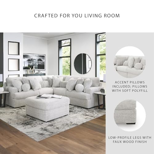 Image of Signature Design by Ashley Cuddlesome 5-Piece L-Shape Sectional, Arctic
