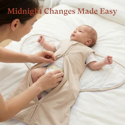 Image of 1.0 TOG Swaddle Sleep Sack, Adjustable Wearable Blanket for Infants and Newborns 3-6 Months, Perfect for New Moms, Small
