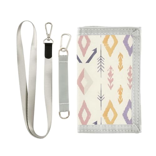 ALAZA Kids Wallets for Boys Girls Toddler Trifold Wallet Children Small Bohemian Geometric with Zipper Coin Pocket