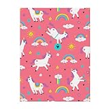 Xiso Ver Yoga-Einhorn-Überwurfdecke, für alle Jahreszeiten, kein Ausfallen, kein Pilling, leichte Bettdecke für Bett, Sofa, Couch und Camping, superweiche Decke (127 x 101,6 cm)