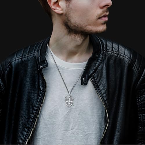 Dragon Necklace - Sterling Silver Unique Dragon Cross Religious Ball Pendant Necklace Personalized Jewelry Gifts for Men - Stainless Steel Chain 22+2"2