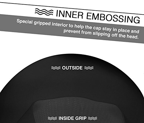 Silicone Swim Cap - Allergy Free – Comfortable Fit Great For Long Hair And Short Hair - For Adults And Kids - Premium Thick Anti Rip Material - Includes Free Gift A Pair Of Ear Plugs - Black #TOP5