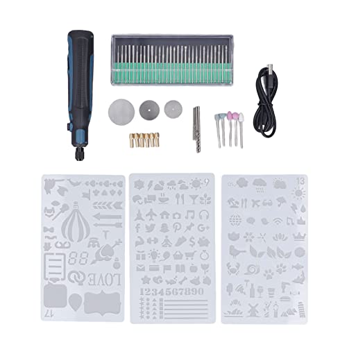 flexman 52Pcs Cordless Rotary Tool Kit, 3 Speed Adjustable Rechargeable Rotary Tool, 3.6V Mini Electric Rotary Tool for Sanding Polishing Drilling Etching Engraving DIY