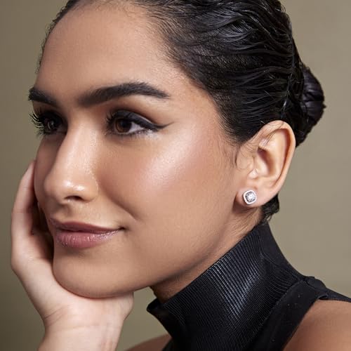 Sterling Classic Halo Earrings, Whites Collection
