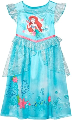 Image of Disney Girls' Little Princess Fantasy Gown, Ariel - Ocean Dreams, 3T
