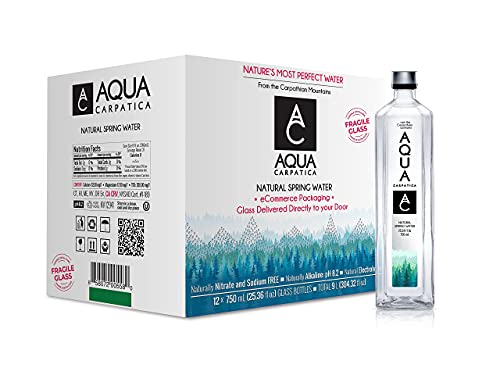 Aqua Carpatica Natural Spring Water With Electrolytes, Artesian Glass Bottled Water thumb #1