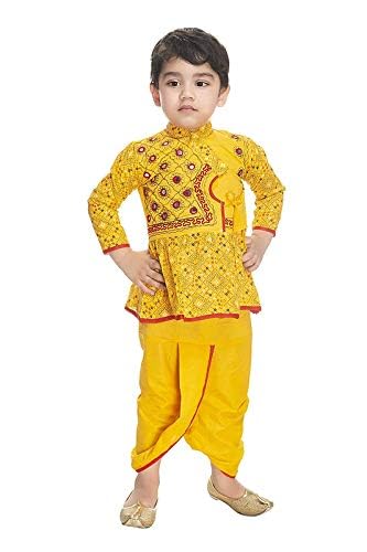 Boys Traditional Full Sleeve Rajasthani Angrakha Dress with Dhoti for Boys,Cotton size 3 Months to 18 Months
